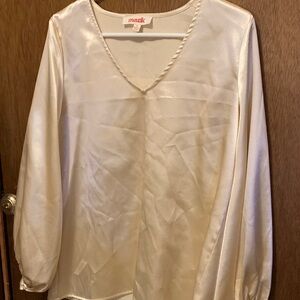 Mazik Elegant gold  Satin look Blouse read description